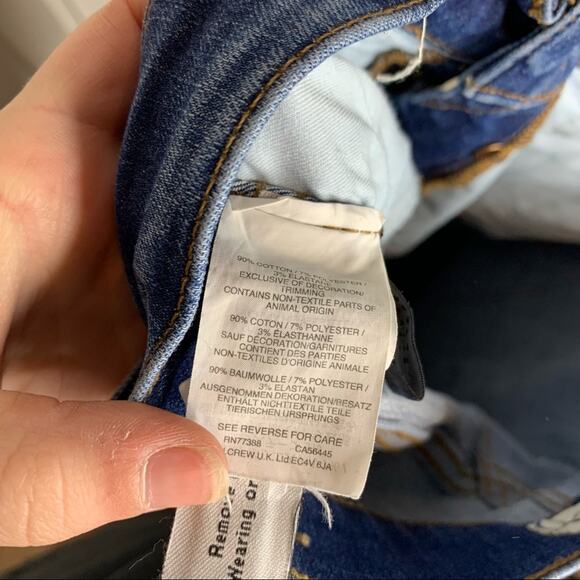 Madewell High Rise Button Fly Skinny Released Hem Distressed Jeans Size 25 - Picture 9 of 11